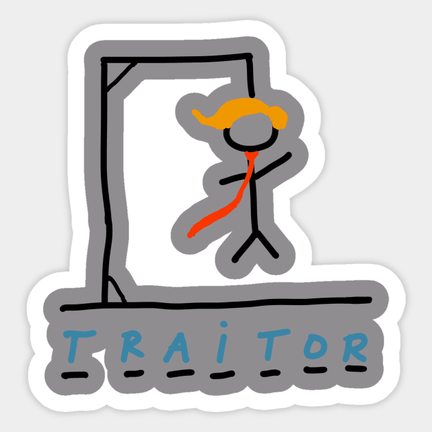 Hangman game... traitor Sticker by INKUBATUR